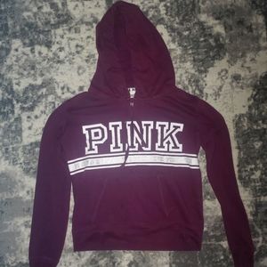 Womens PINK VSecret 3/4 zip hoodie, great condition, white and silver writing